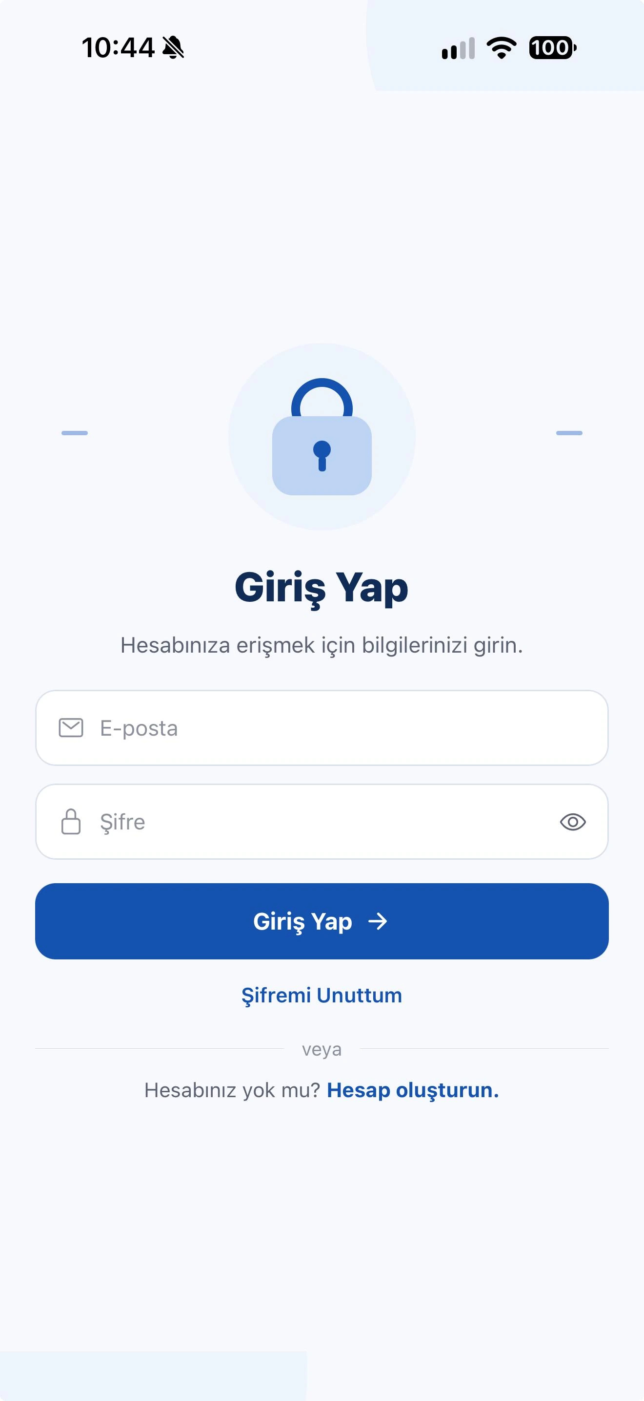 Konkordato İlan Takibi giriş ekranı
